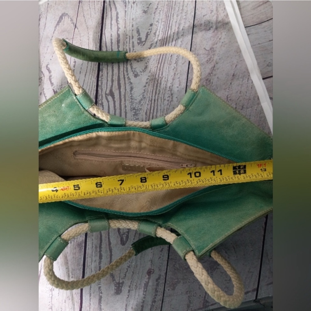 Braccialini VTG Italian leather green hobo purse - Picture 5 of 7